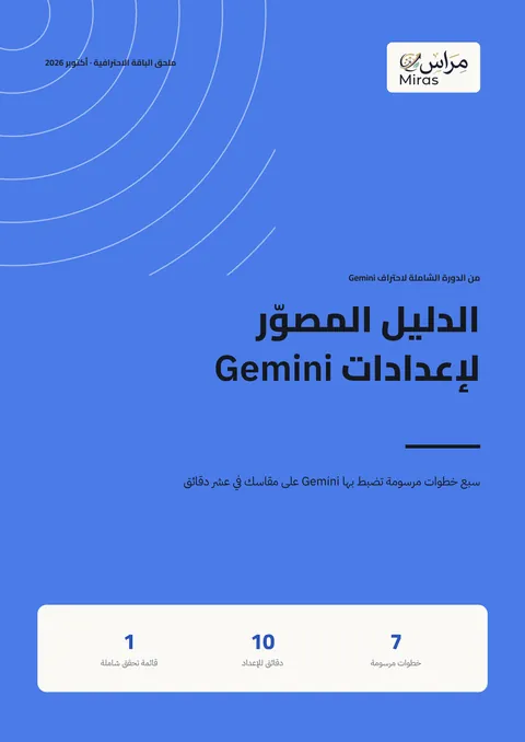 غلاف الدليل المصوّر لإعدادات Gemini
